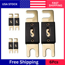 6PCS ANL Fuse 60A Gold 60 Amp Car Vehicle Marine Audio Video System Fuse Pack