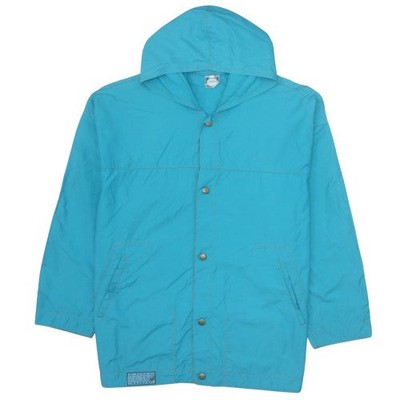 Kaya Beach Damen Regenjacke blau mit Kapuze M Retro Surf Style