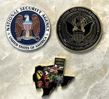 NSA-US CUSTOMS-AIRBORNE SOPS Original Challenge Coin Collection (3 Coins)