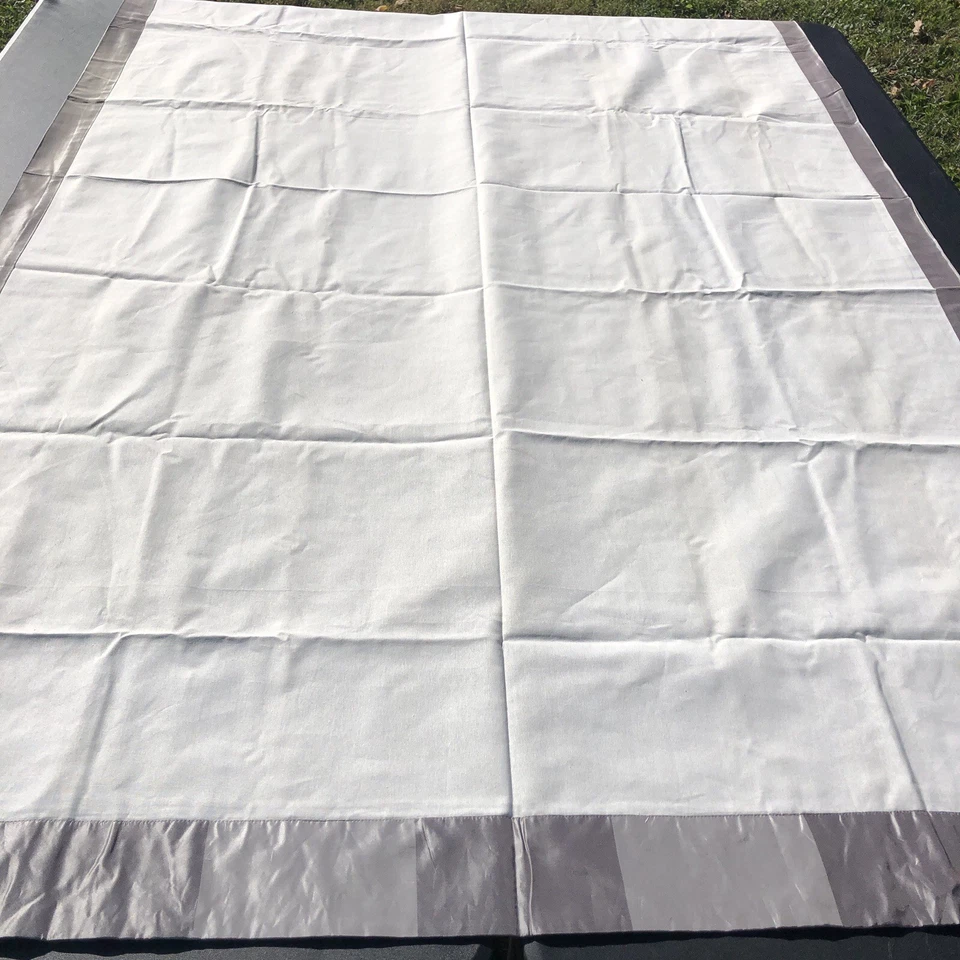 Restauración Hardware Pabellón Rayas Gris Niebla Panel Cortina 100% Seda 51" x 84" Foto 4 de 4