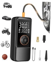 Tire Inflator Portable Air Compressor, 150PSI Air Compressor for Car Black