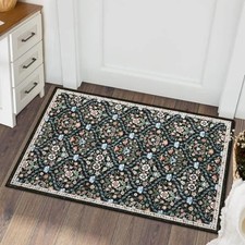Small Rug Moroccan Trellis Washable Area Rug Doormat Stain Resistant Non-Slip