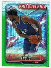 2024-25 Topps Chrome: Joel Embiid, Green Refractor Insert (#10) PP