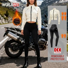 WOSAWE Winter Women's Motorcycle Jacket & Butt-lifting Pants CE2 Protective Gear