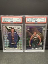Giannis Antetokounmpo PSA 10 Lot (2) 🔥2019 Mosaic MVP + Optic My House Purple