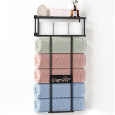 BlumWay Towel Racks for Bathroom, 31IN Bathroom Towel Storage Rack for Rolled...