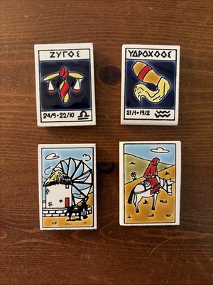 4 Ceramic Magnets From Greece