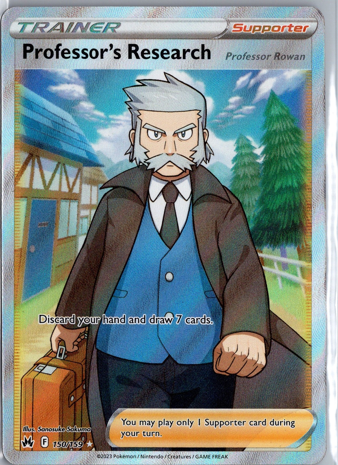 Professor's Research 150/159 Full Art Trainer Pokemon Card LP