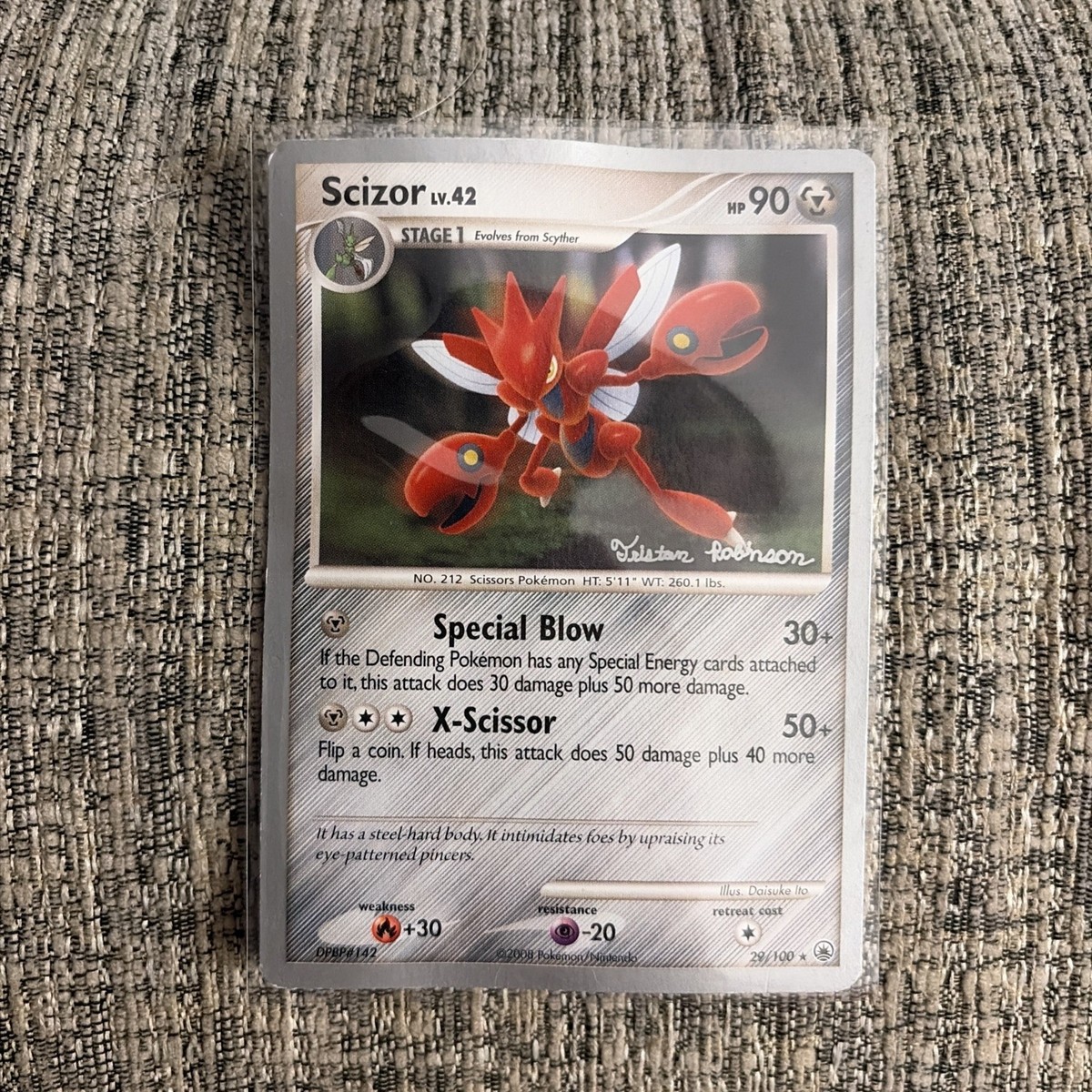 Scizor - 2008 (Tristan Robinson) 29/100 World Championship Decks