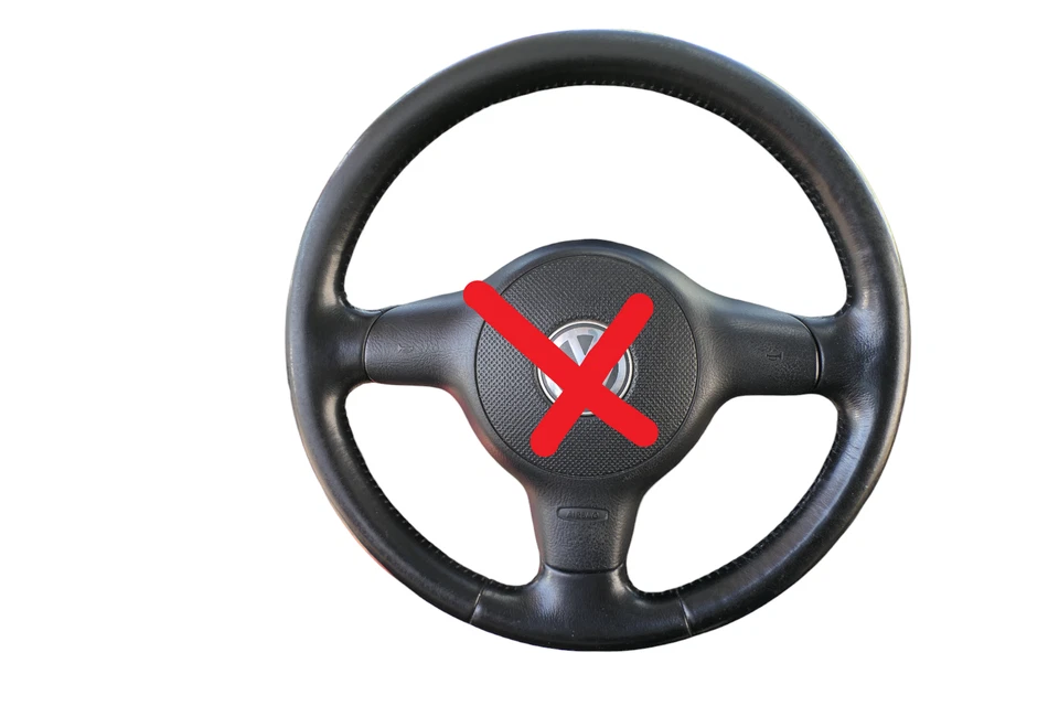 VW Polo 6N2 Lupo Lenkrad Sportlenkrad Leder 3-Speichen Lederlenkrad 6X0419091G - Bild 2 von 4