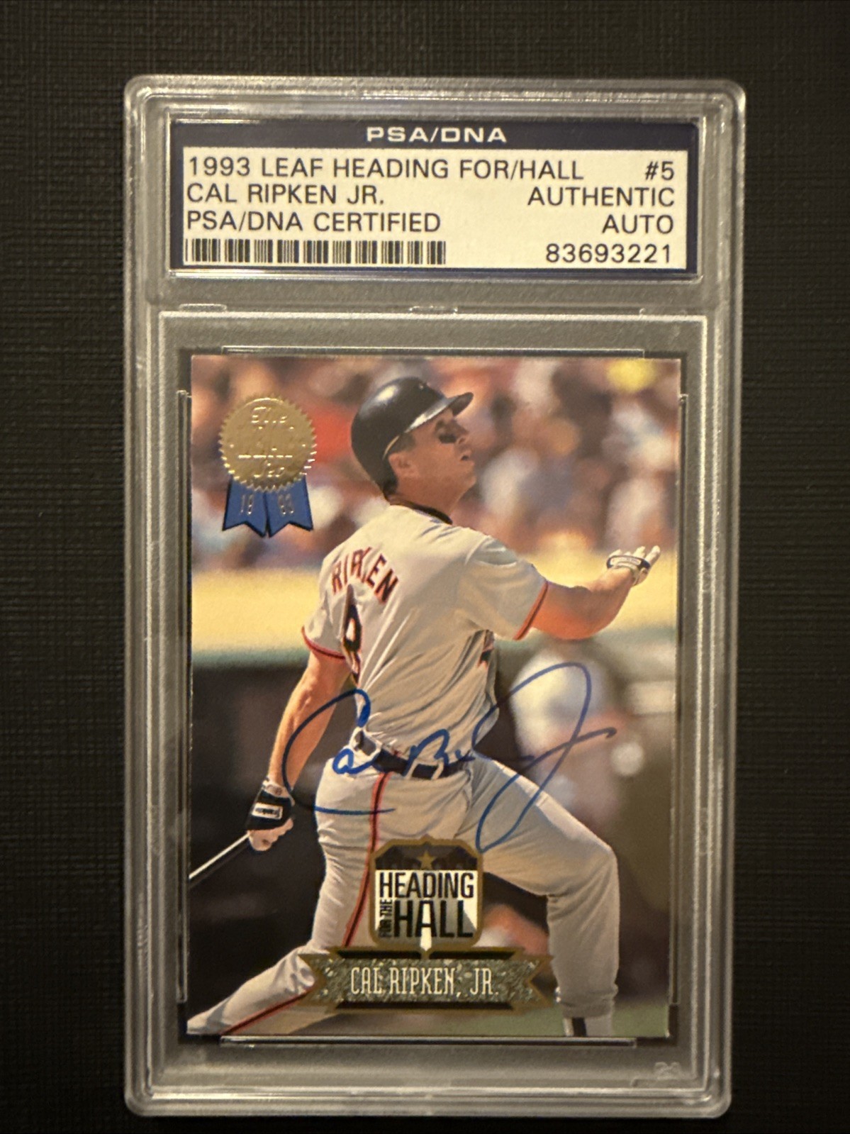 1993 Leaf Heading For The Hall #5 Cal Ripken PSA/DNA Authentic Auto