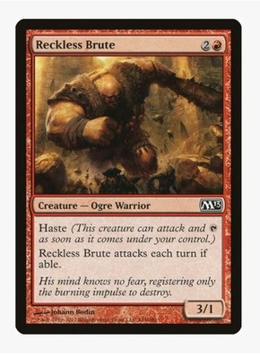 Reckless Brute | Magic 2013 M13 | MTG Ogre Warrior | Haste | LP