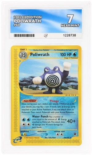 Poliwrath 60/165 ACE graded card