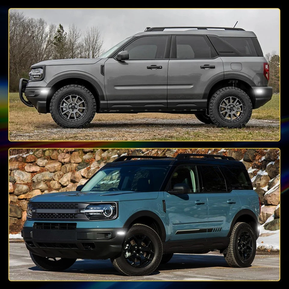 Front Rear Bumper For 21-23 Ford Bronco Sport 4PCS LED Side Marker Lights 1~10X - Image 3 of 4