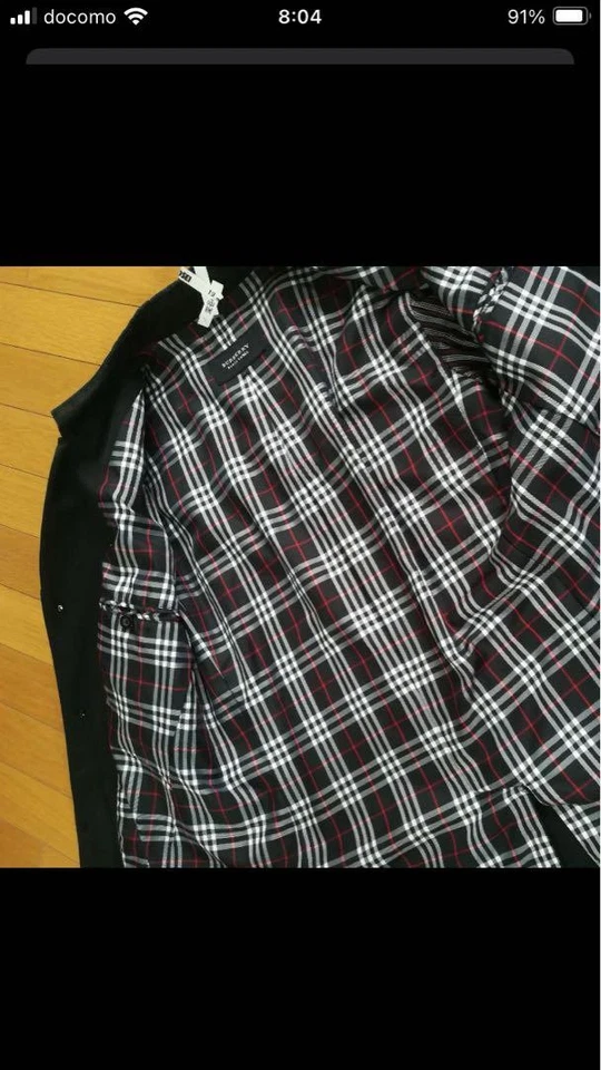 Gabardina corta BURBERRY etiqueta negra talla M de EE. UU. auténtica Foto 3 de 4