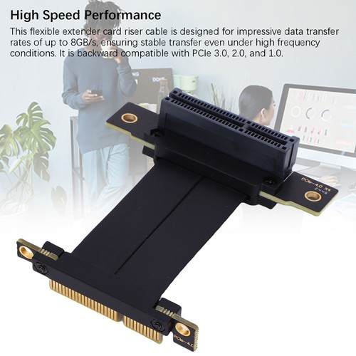 GPU Riser Cable 30 AWG Silver Plated Copper Wire Graphics Card Extension Cable - Photo 9/12