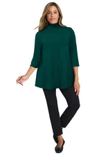 Jessica London Women's Plus Size Mockneck Swing Tunic