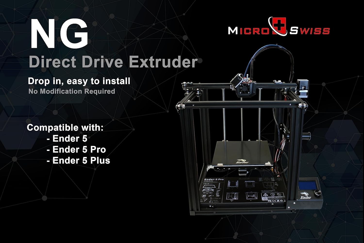 Microswiss NG Direct Drive Extruder for Creality Ender 5 Series