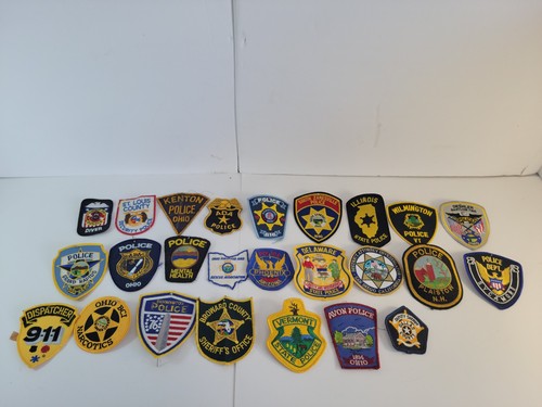 25 Piece Lot Of Police / Law Enforcement Patches Mixed Assorted Lot Many States