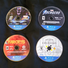 PS4 Game Lot: Marvel vs Capcom Infinite, Avengers, Far Cry 6, Colossus No Cases