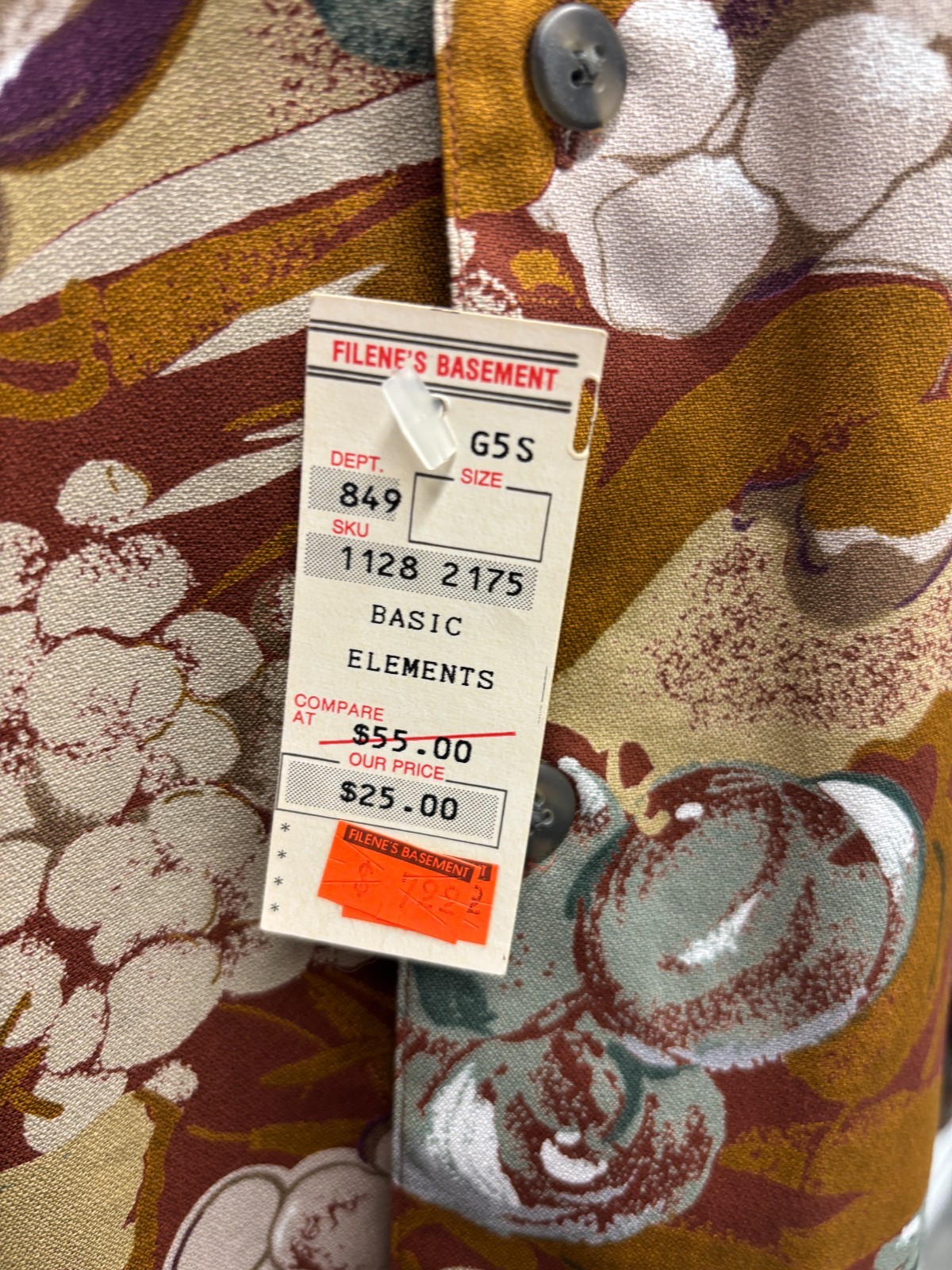 NWT Vintage Basic Elements Floral Cotton Shirt Ma… - image 4