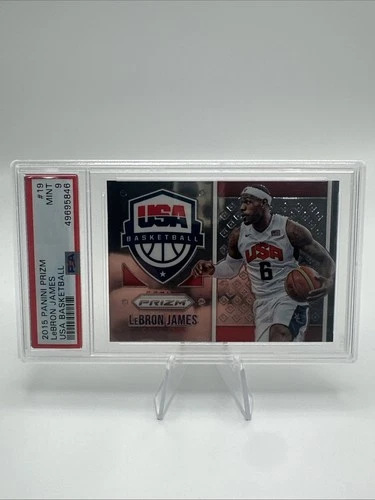 LeBron James - 2015 Panini Prizm USA Basketball Card MINT 9 #19 Heat HOF (PSA 9)