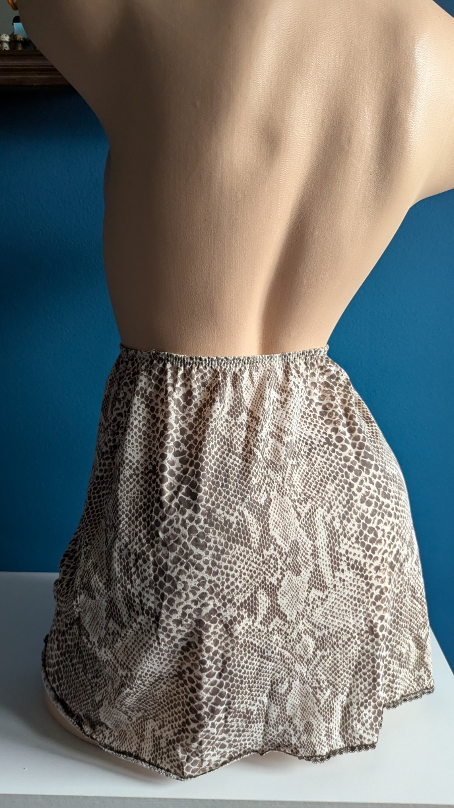 Vtg Carol Brent Nylon Half Slip Small Animal Print 1960s Bows Rare 