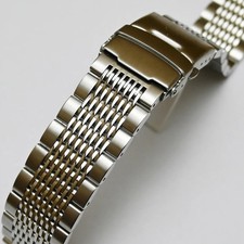 Stainless Steel Watch Band 20mm 22mm 24mm Metal Dive Buckle High Quality Strap