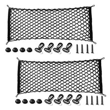 Amiss 2 Packs Cargo Net Stretchable, Adjustable Elastic Trunk Storage Net wit...
