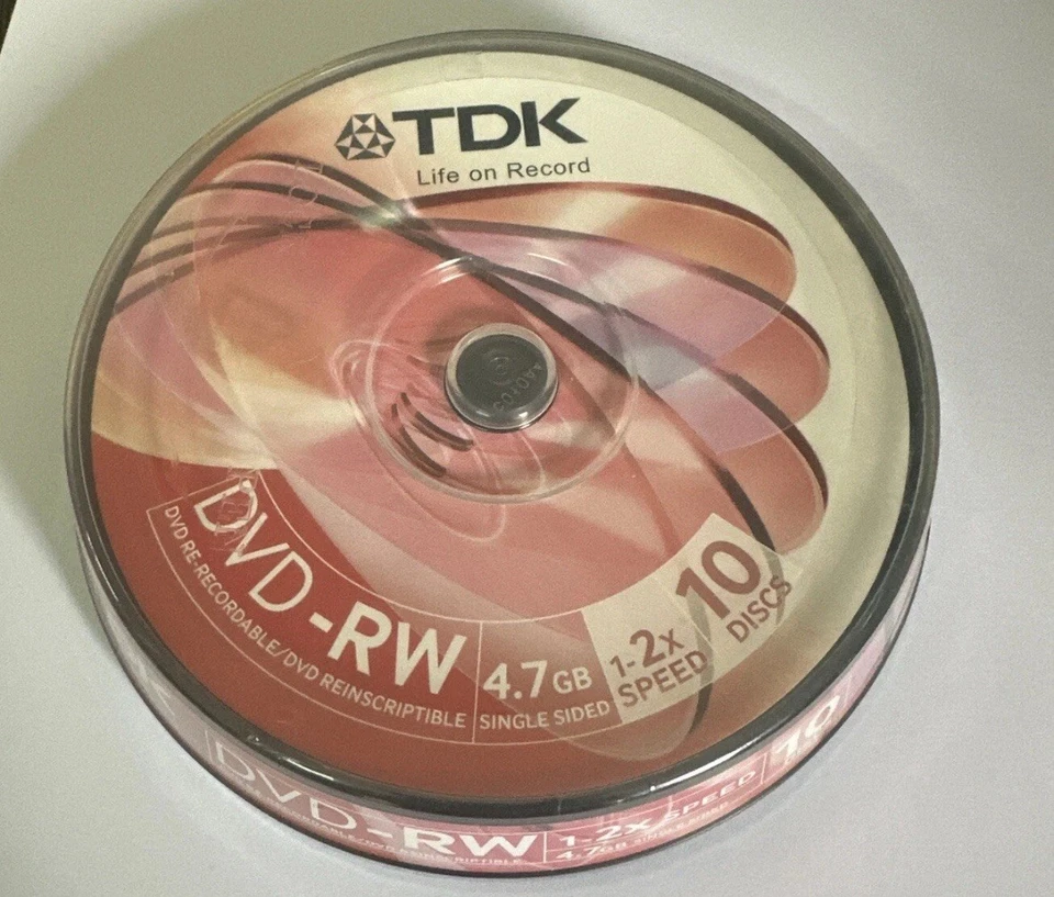 20 x TDK Blank DVD-RW Disc 2x 120min 4.7GB) Video/Data DVD Re-Writable - Image 2 of 2