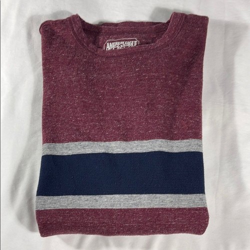 American Eagle mens multicolor chest stripe pullover jersey shirt - size XL - Picture 8 of 8