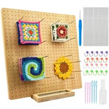 15.5 Inch Crochet Blocking Board Knitting Board Gift for Mother Grandmother