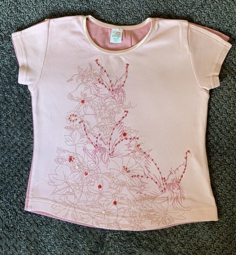 GORGEOUS VINTAGE GIRLS PINK SUMMER TOP AGE 6 FROM ADAMS FAIRY PRINCESS SEQUINS - Picture 2 of 6