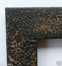 Primitive-finish Picture Frame    Repurposed   8" x 10"   Black w/Brown