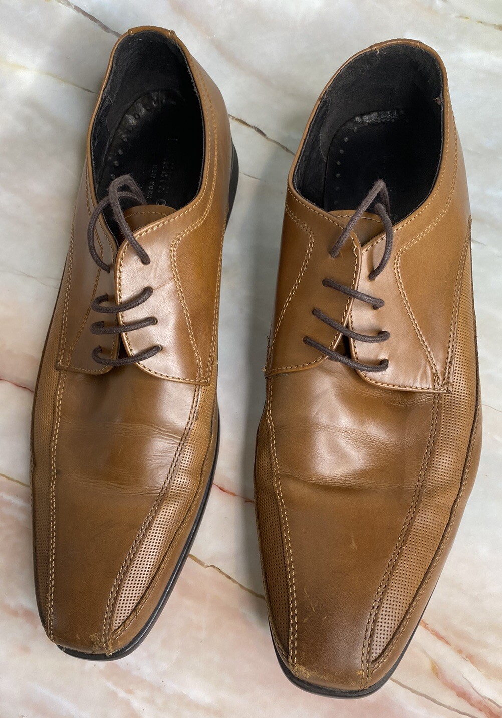SAOLA Scarpe eleganti Oxford stringate Kenneth Cole New York da uomo 10 M in pelle marrone