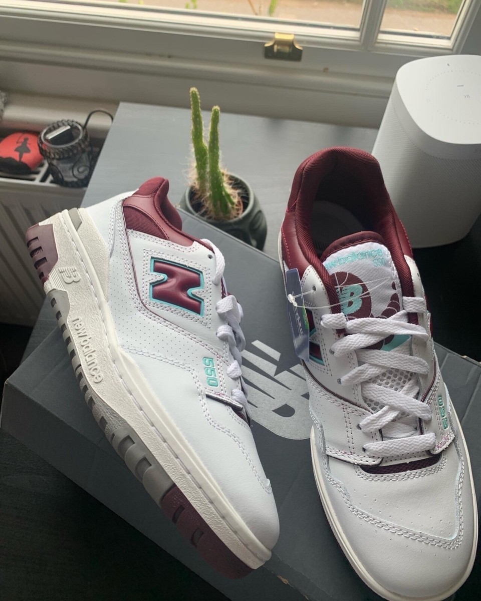 NEW BALANCE 550 BURGUNDY CYAN SIZE UK ✓ // FAST DELIVERY