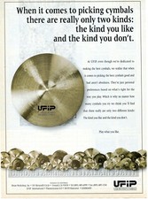 Pubblicità stampa 1996 di DW Drum Workshop UFIP Class Series piatto batteria