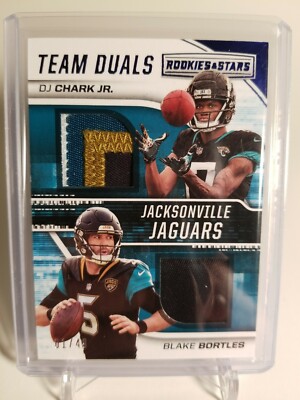 2018 Panini Rookies And Stars Dual Patch DJ Chark Jr Blake Bortles 01/49 JAGS