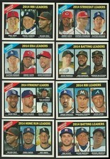 2015 Topps Heritage League Leaders Subset Single Cards LL AL/NL Set