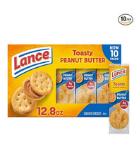 Lance Sandwich Crackers Toasty Peanut Butter 10 Individually Wrapped Packs 6