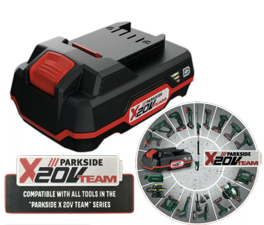 Parkside 20V 2Ah Battery Brand New Fits All Parkside X20v Team