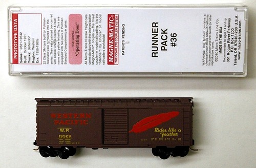 MTL Micro-Trains 02052800 Western Pacific WP 19529 40 pies vagón de una sola puerta | Zustand: New