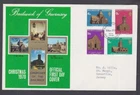 Guernsey 1970 FDC Cover Christmas Churches St Peter Sark Anne Alderney Herm cds