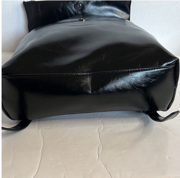 DKNY Black Jayeson Flap Backpack Purse Bag Black $240 | eBay display picture 1