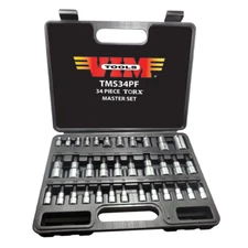 Vim Tools TMS34PF - 34 PC. Torx Master Set T10 - T60, E4 - E20, Tamper Proof Bit