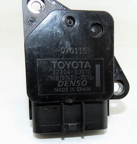 22204-0J010 Toyota Avensis Corolla Yaris Genuine Denso Mass Air Flow Sensor - Picture 8 of 8