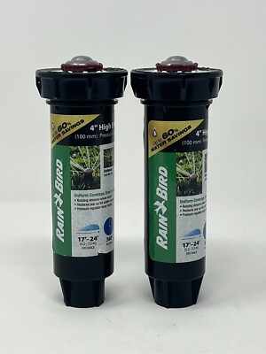 2 Pack - Rain Bird 22SAFPROPR Full-Circle Pop-Up Rotary Sprinkler, Black