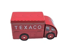 Texaco Truck Tin Open Road Brands Red Tanker Fuel Truck Collectible Box