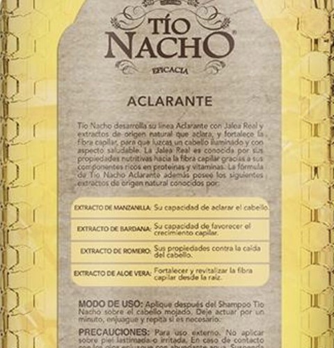 CHAMPÚ TIO NACHO Manzanilla Y Jalea Real Aclarante Y Da Brillo 415 ml - Imagen 2 de 4
