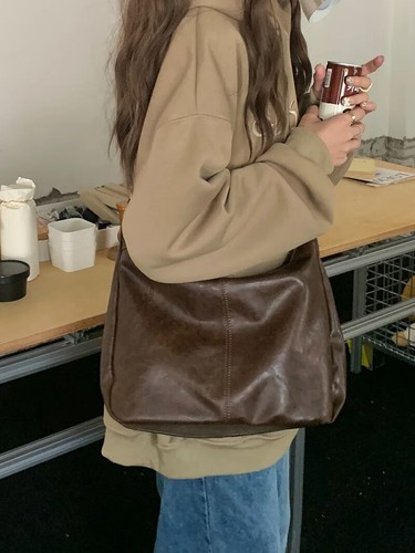 Umhängetasche weiblich Beuteltasche Damen PU Leder Handtaschen - Bild 8 von 26